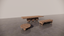 Natural Australian Blackwood Textured Dark Wood Bundle Complete Furniture Bundle Set 3 Dining Table Circular Coffee Table Two Tone Dark Textured Wood TV Unit Black With Low Sheen Satin Finish Front