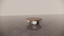 Victorian Timber Natural Dark Wood Two-Tone White Cream Circular Coffee Table Front