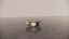 Victorian Ash Natural Light Wood Two-Tone Cream White Circular Coffee Table Front 