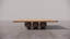 Natural Australian Blackwood Textured Dark Wood Dining Table Front 