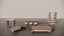 Natural Victorian Ash Light Matte Wood Two Tone Warm White Matte Tones 5 Piece Bundle Furniture Set Dining Table Circular Coffee Table Étagère Console TV Unit Easy Decision Making Designer Front