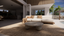 Natural Stone Marble Gold Brown Blue Textured Finish Circular Coffee Table Indoor Outdoor Living Pool