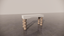 Natural Victorian Ash Light Matte Wood Two Tone White Cream Matte Tones Console Table Front