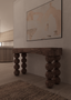 Natural Australian Blackwood Textured Wood Console Table Entry Living Side