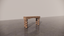 Natural Australian Blackwood Textured Finish Console Table Front 
