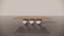 Natural Victorian Ash Light Wood Tone White Cream Matte Dining Table Front