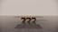 Natural Victorian Ash Light Wood Matte Dining Table Front
