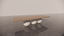 Natural Victorian Ash Light Wood Two Tone White Cream Matte Dining Table Side
