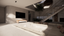 Natural Wood Australian Blackwood Two Tone Textured Light Timber With Satin Low Sheen White Cream Finish TV Unit Living Room Side 
