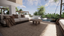 Natural Stone Pink Limestone Textured Finish Organic Coffee Table Living Outdoor Exterior Pool