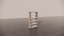Natural Victorian Ash Light Matte Wood Two Tone White Cream Matte Shelf Étagère Front