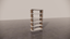 Natural Victorian Timber Dark Wood Satin Low Sheen Two Tone White Cream Matte Shelf Étagère Front