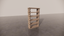 Natural Victorian Ash Light Wood Matte Shelf Étagère Front