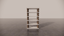 Natural Victorian Timber Dark Wood Satin Low Sheen Two Tone White Cream Matte Shelf Étagère Front