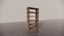 Natural Australian Blackwood Dark Wood Textured Finish Shelf Étagère Front