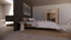 Natural Stone Marble Blue-Grey Brown Gold Textured Finish Side Table Bedroom Bathroom Living 