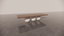 Natural Victorian Timber Dark Wood Satin Low Sheen Two Tone White Cream Matte Dining Table Side